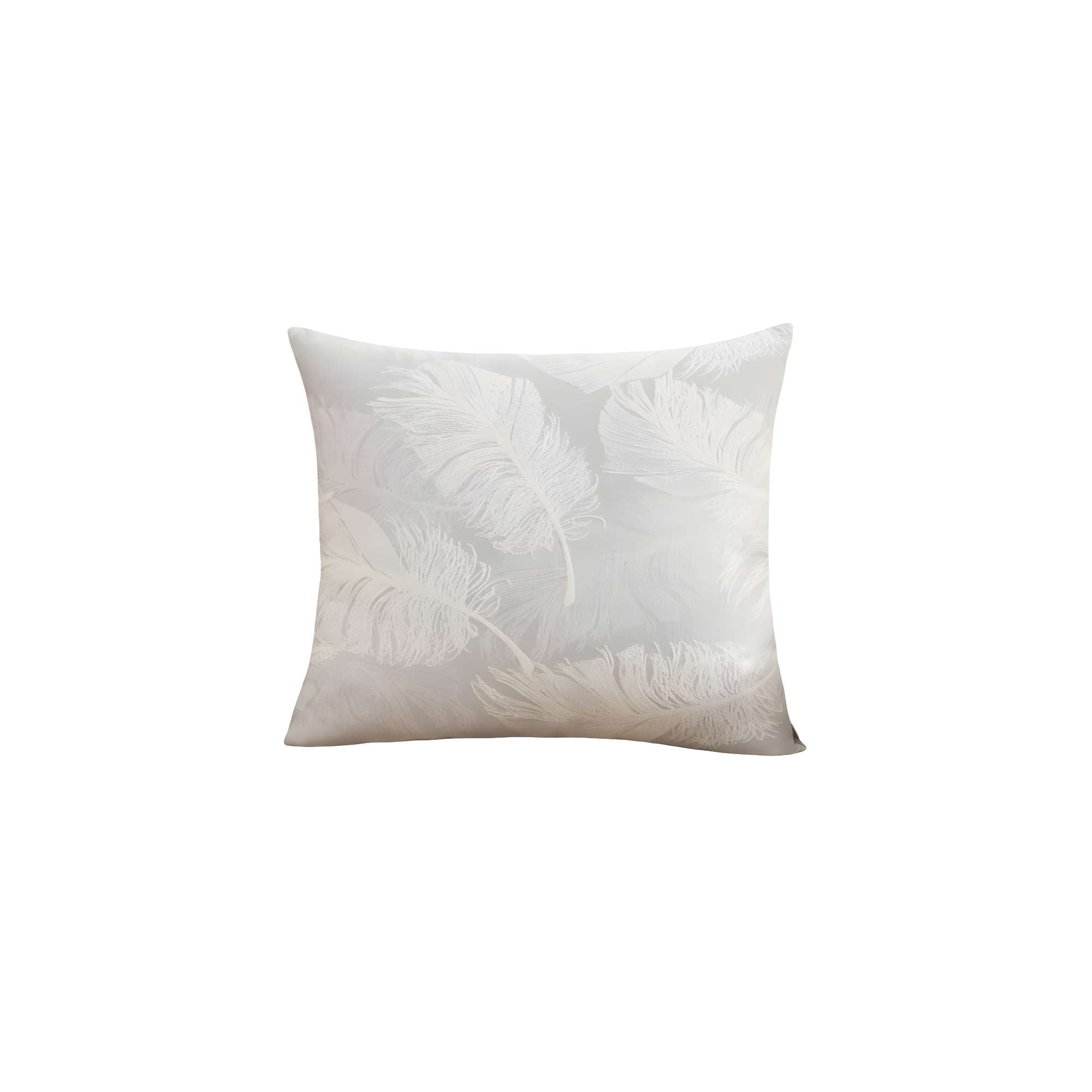 Genérico - Pack De 4 Fundas De Cojin De Hojas Gris