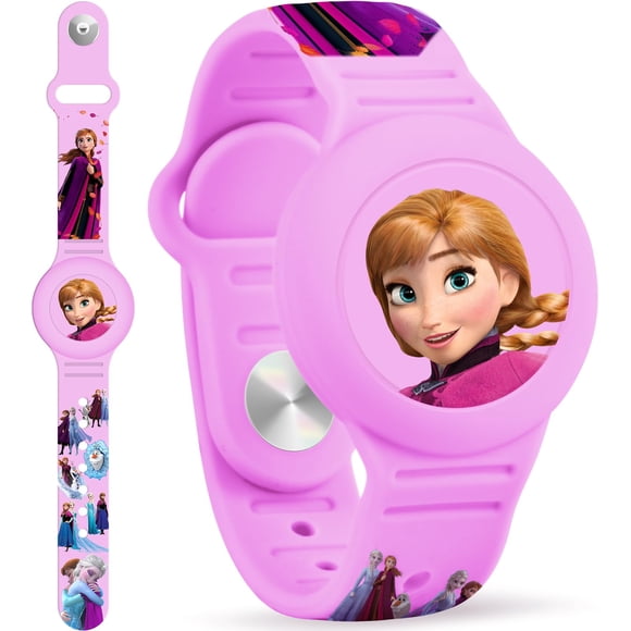 Pulsera para AirTag SlyCroko 14‑18 cm Impermeable Morada