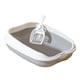 thumbnail image 4 of Caja De Arena Para Gatos Con Orinal De Lado Alto Para Mascotas Pequeñas Gatos De Interior Gris S 42x29x14cm, 4 of 5