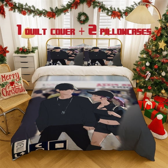 3pcss Rumi Print 3pcs Bedding Set Soft Duvet Cover And Two Pillowcases
