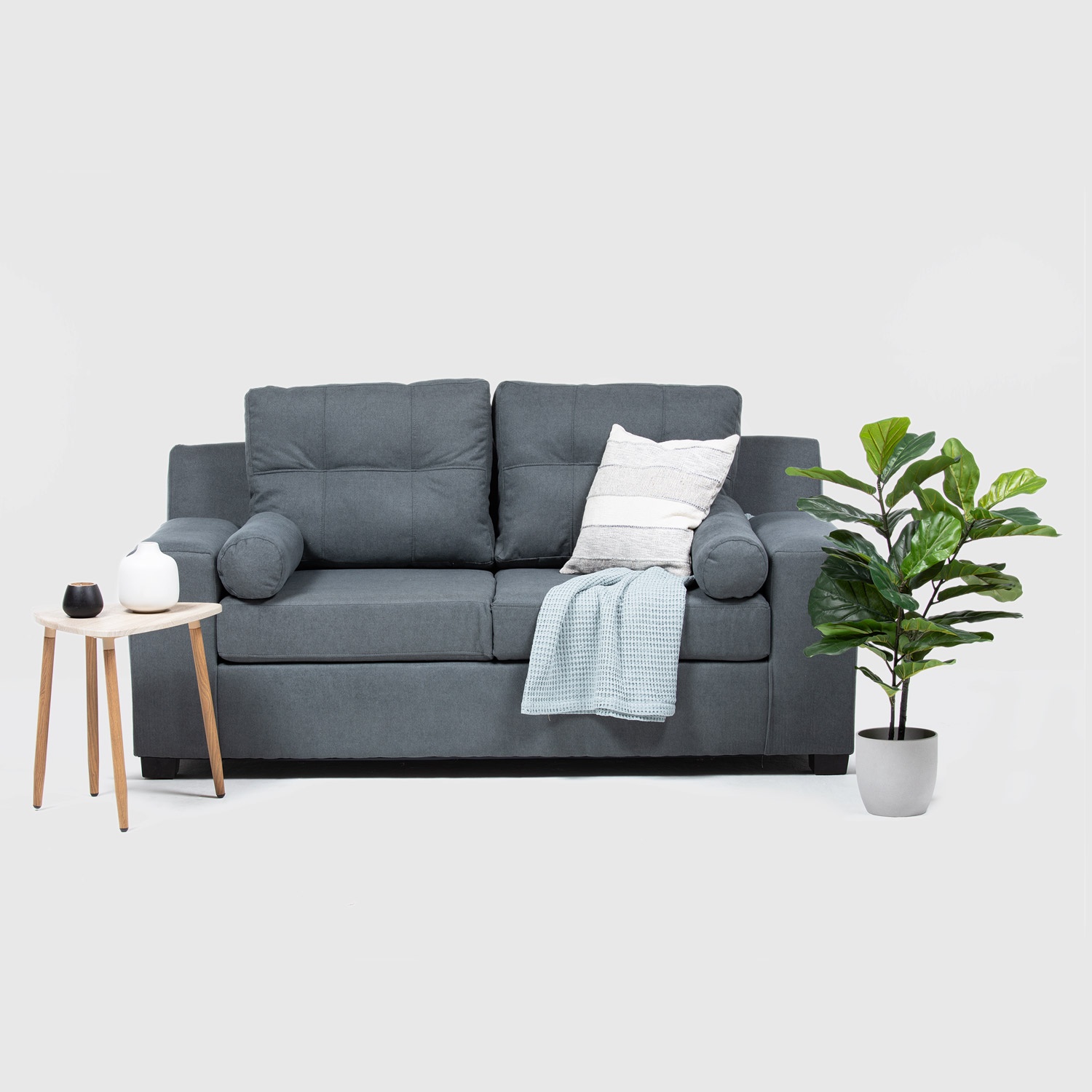 Intermuebles - Sofá 3 Cuerpos Santi Tela Chocolate