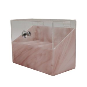 Ioensy - Soporte De Pinzas Para Pestañas Acrílico A Prueba De Polvo Con Cubierta Para Extensión De Pestañas