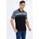 thumbnail image 2 of Polera Piqué Líneas Bicolor Hombre Algodón Primavera verano 0186, 2 of 4