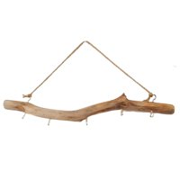 Magideal - Gancho De Madera Montado En La Pared Driftwood Gancho Suministros Decoración Vintage Fácil De Usar Rama Colgador Estante Para Entrada Pequeño Artículo