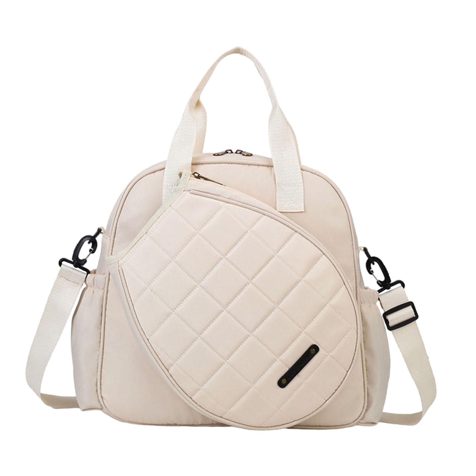 Magideal - Bolsa De Tenis, Bolsa De Bádminton, Bolso De Hombro, Bolsa De Deporte, Bolsa De Almacenamiento Hecha De Tela Resistente A La Abrasión Con Un Gran Comp Beige