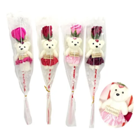 Genérico - Rosas Con Oso 6 Uds Día De La Madre