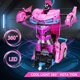 thumbnail image 2 of Auto a control remoto Hymaz 1:18 robot transformable rosa, 2 of 8
