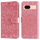 thumbnail image 3 of Funda tipo cartera FOXDOCK para Google Pixel 8A , diseño girasol en relieve, cuero PU, cierre magnético, soporte y tarjetero, 3 of 5