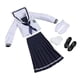 thumbnail image 2 of Figura A Escala 1/6, Conjunto De Uniforme Escolar Para Muñecas, Cuerpo De Figuras De Acción De 12 Pulgadas, Azul Oscuro, 2 of 3
