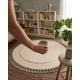 thumbnail image 5 of Alfombra Redonda Estilo Boho Chic con Flecos Textura sisal 80cm, 5 of 8