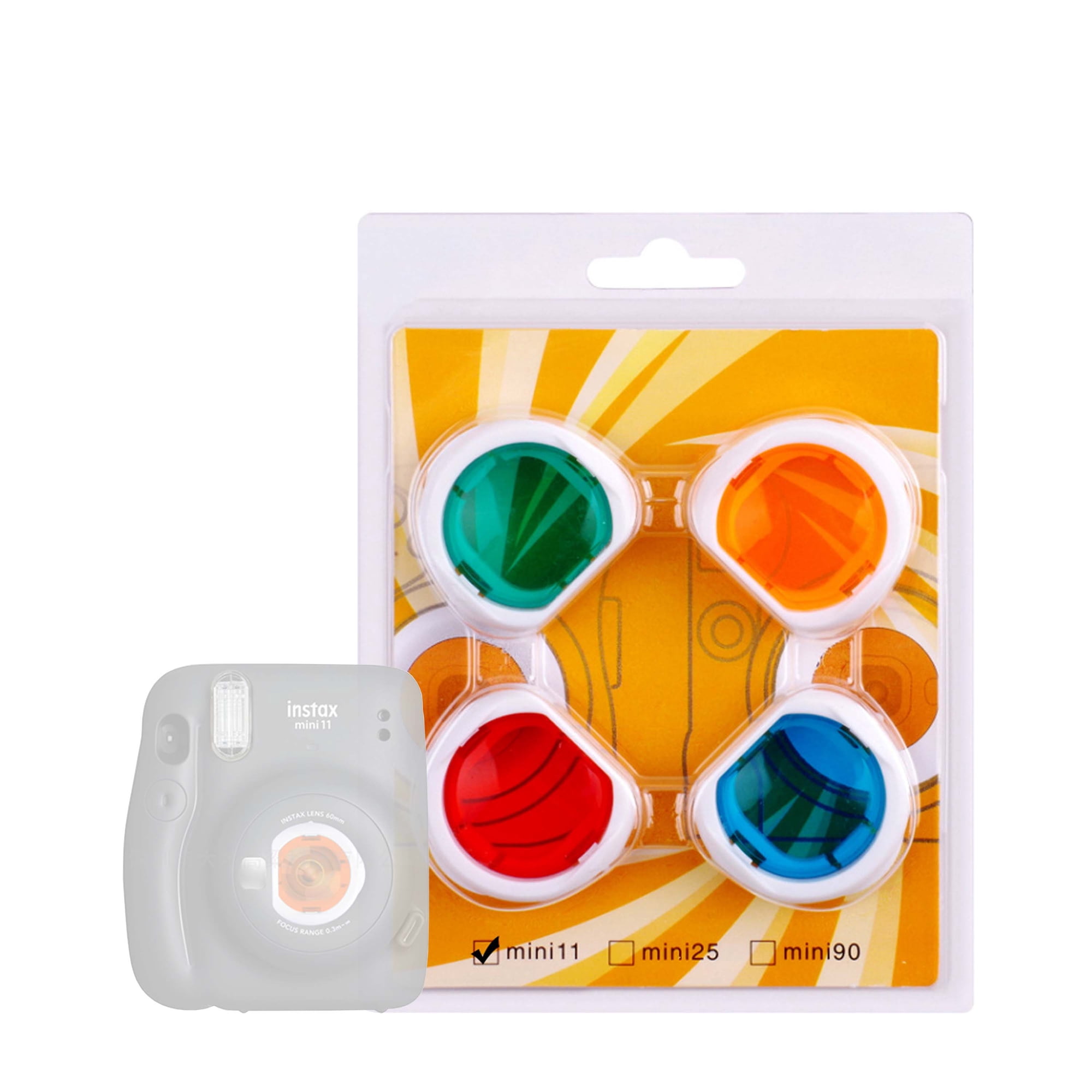 Mgm Importaciones - Filtro De Lente Cámara Apto Para Instax Mini 11 4 Colores