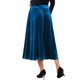 thumbnail image 3 of INSPIRE CHIC Falda Larga de Terciopelo para Mujer Cintura Alta Elegante Noche Formal Cóctel Faldas Línea A con Cinturón S Azul Verde, 3 of 6