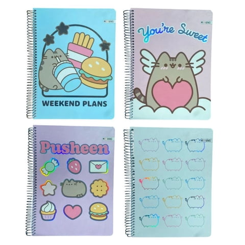 Cuaderno Carta Pusheen 3 Materias 80Gr. Mooving
