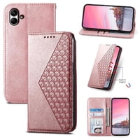 Funda Flip Foxdock Para Samsung Galaxy A05 , Estilo Billetera Con Diseño Rombo, Correa De Mano Y Soporte, Uso Diario