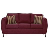 Colbox - Sofá Saveiro 3 Cuerpos Tela Burdeo