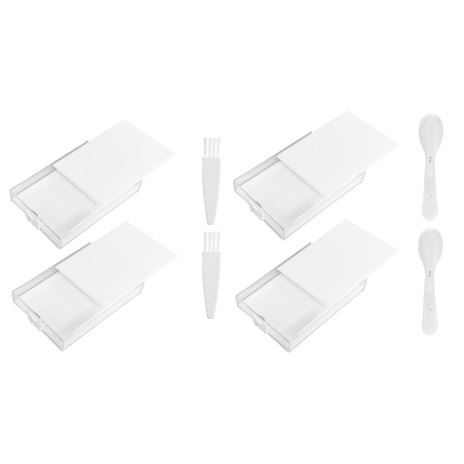 Magideal - 4 Bandejas De Almacenamiento De Diamantes, Bandeja Para Taladros De Punta, Bandeja Para Taladros En Forma De Embudo, Herramienta Para Taladros Grandes Blanco