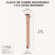thumbnail image 2 of Clavo De Cobre Inoxidable 1 1/2 (4cm) Diseño Redondo 100un, 2 of 4