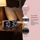 thumbnail image 3 of Reloj Despertador Digital REGALWOVEN Brillo Ajustable, Doble Alarma, Puertos de Carga USB para Dormitorio/Residencia Rosa 5.1"L x 1.0"W x 2.2"H, 3 of 6