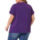 thumbnail image 3 of Agnes Orinda Blusas de Verano para Mujer Tallas Grandes de Trabajo con Mangas Cortas Plisadas Cuello Redondo Mangas de Tulipán 1X Púrpura, 3 of 6