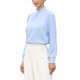 thumbnail image 4 of Camisa de Negocios para Mujer INSPIRE CHIC con Pliegues, Cuello Simulado, Mangas Largas Abullonadas, Talla XL, Azul Claro, 4 of 6