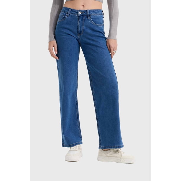 Jeans Mujer Wide Leg Sofía Azul