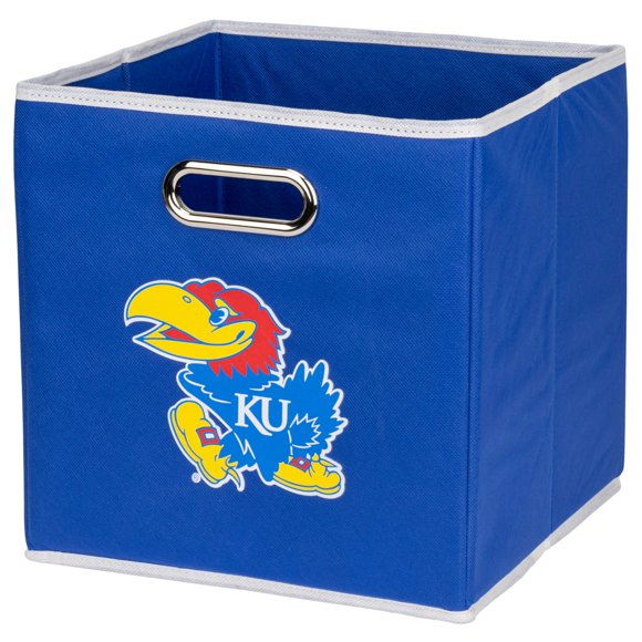 Cubo de almacenamiento Franklin Sports NCAA Kansas Jayhawks 27x27 cm
