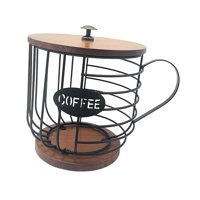Bothyi - Coffee Pod Holder Organizador Taza Cápsula De Café Cesta De Almacenamiento Para La Familia Negro