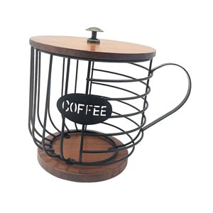 Bothyi - Coffee Pod Holder Organizador Taza Cápsula De Café Cesta De Almacenamiento Para La Familia Negro