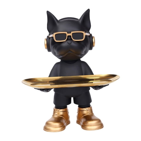 Bothyi - Bandeja De Almacenamiento Para Perros Contenedor De Artículos Diversos Nórdicos Para El Hogar Comedor De Mesa Negro