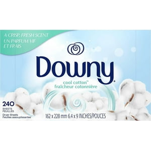 Suavizante De Ropa De Algodón Downy Cool Dryer Sheets, 240 Unidades