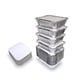 thumbnail image 1 of Paquete de 55 sartenes de aluminio Spare Essentials de aluminio de 500 ml con tapas, 1 of 7