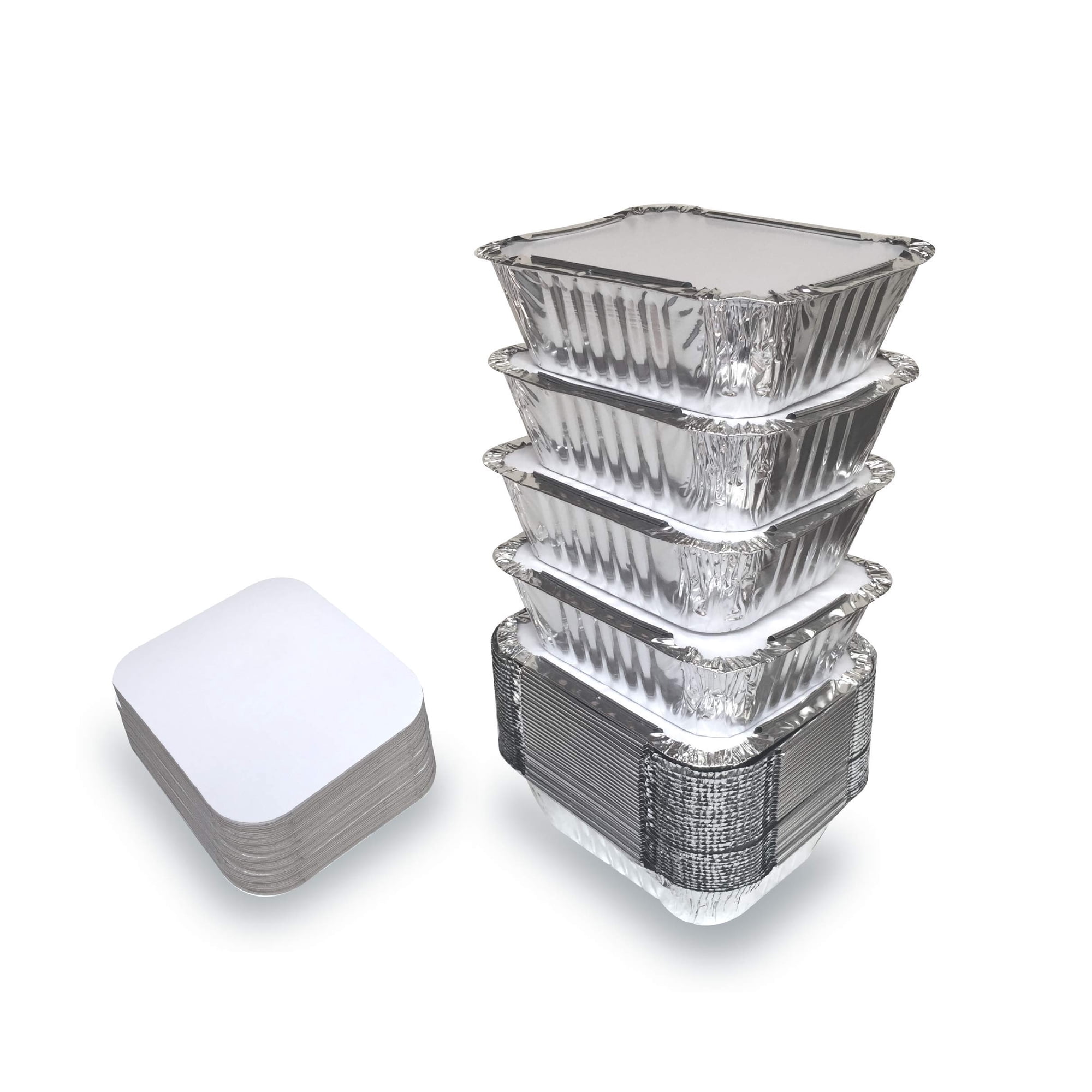 Paquete De 55 Sartenes De Aluminio Spare Essentials De Aluminio De 500 Ml Con Tapas