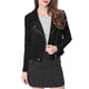 thumbnail image 1 of INSPIRE CHIC Chaqueta de motocicleta para mujer de imitación de gamuza color sólido con cremallera asimétrica 2XL Negro, 1 of 7
