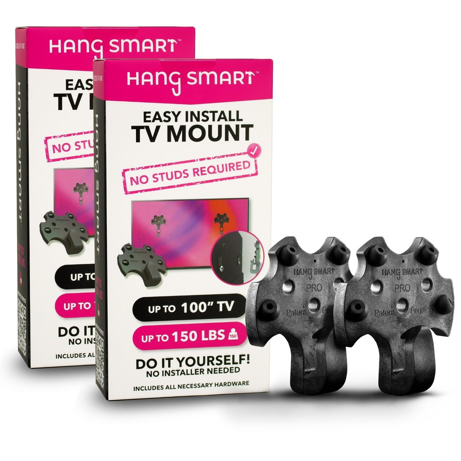 Hangsmarttv - Soporte De Pared Para Tv Hangsmart, 2 Unidades, Universal, 19 — 100 Pulgadas, 68 — 150 Kg