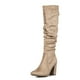 thumbnail image 1 of Botas Largas Mujer Casual Pu Texil Tacon Grueso Weide HX512, 1 of 9