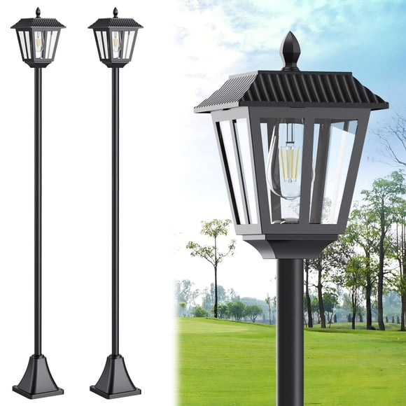 Lámpara solar LIANGLOME, 68 cm, 3000 K, blanco cálido, paquete de 2 unidades