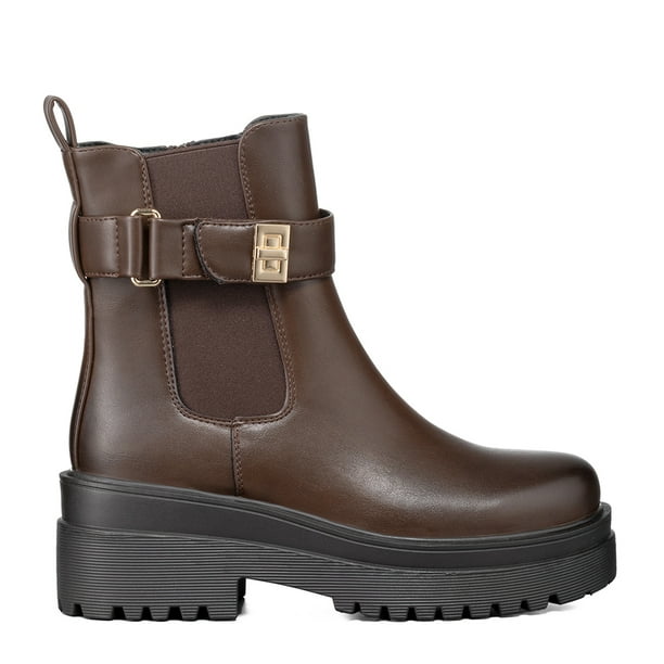 Botin Casual Mujer Eco Cuero Vintage Plataforma Weide RQ81