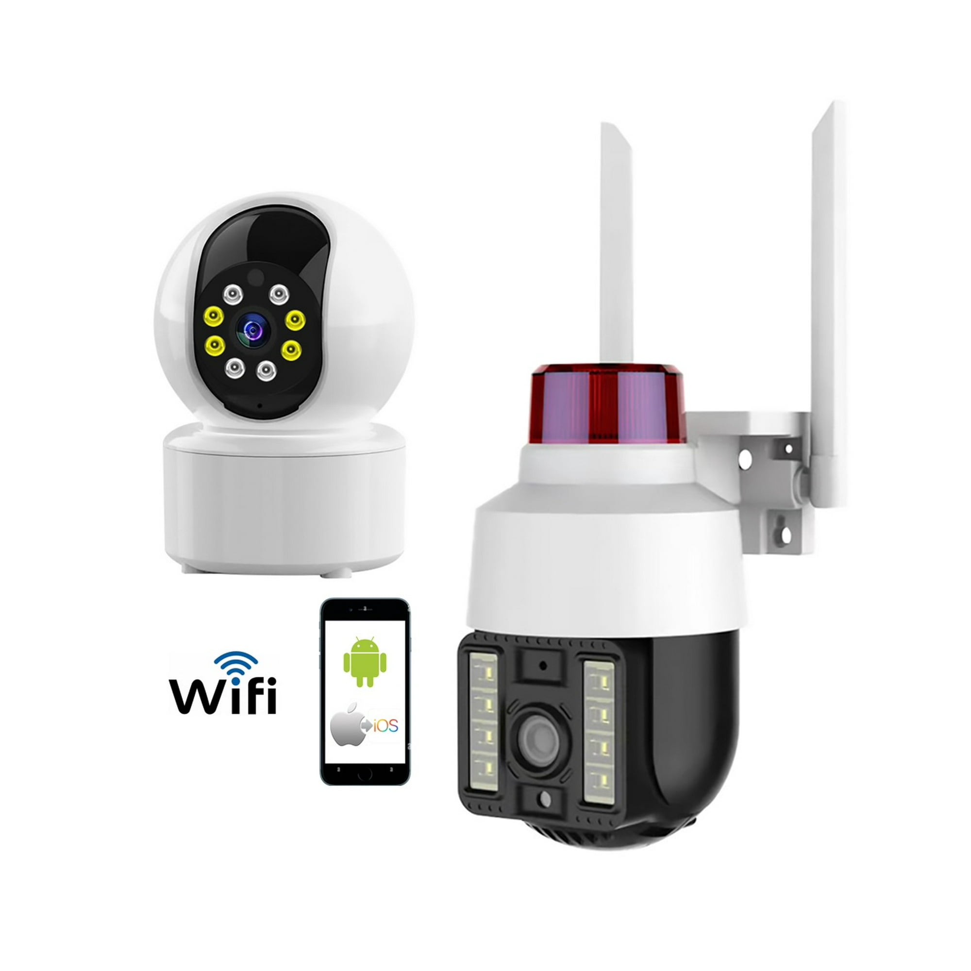 Vipa - Pack 2 Cámaras Seguridad Interior Y Exterior Ip Wifi Hd
