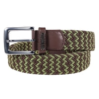 Gino Rodinis - Cinturón Elasticado Hombre 2517 Talla S-M Verde/Marron