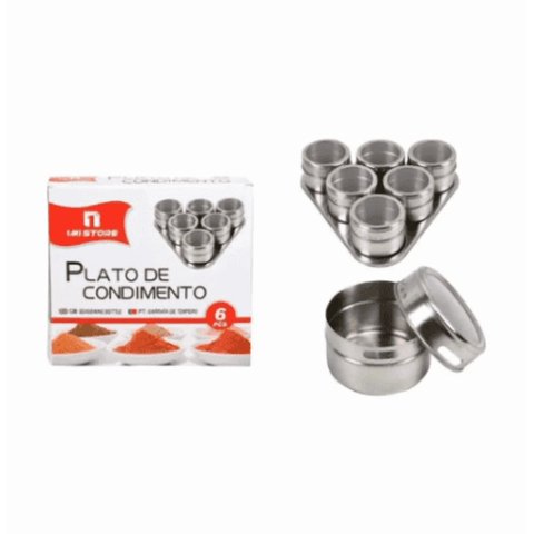 Genérico - Set De Envases Para Condimentos 6X4Cm 6 Pcs
