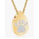 thumbnail image 1 of Collar relicario cenizas o recuerdos mascotas gotita huella brillante golden, 1 of 3
