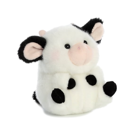 Peluche Aurora Round Rolly Pet Daisy Cow 13 cm Blanco