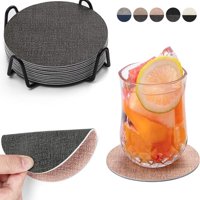 Aura Zeus - Set 4 Posavasos Ecocuero Antimanchas Impermeables 2 En 1