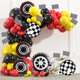 thumbnail image 1 of Arco Con Forma De Guirnalda Con Forma De Globo Para Coches De Carreras 178 Unidades Con Banderas A Cuadros, 1 of 6