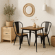 thumbnail image 3 of Silla Tolix de Comedor o Terraza Exterior con asiento de Madera Oscura Walnut - Negra, 3 of 7