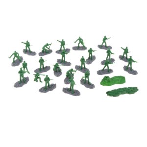 Bothyi - 18 Modelos De Soldados A Escala 1/35, Regalos De Cumpleaños, Figuras En Miniatura Para Juegos, Pasatiempos, Color Verde.
