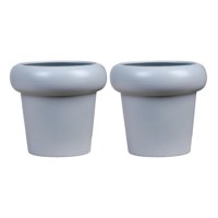 Fliperex - Set 2 Macetero Maceta Estilo Escandinavo Moderno Gris