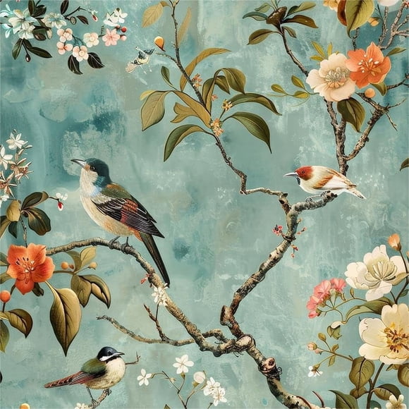 Papel Tapiz Vintage Bird Autoadhesivo 44x300 Cm