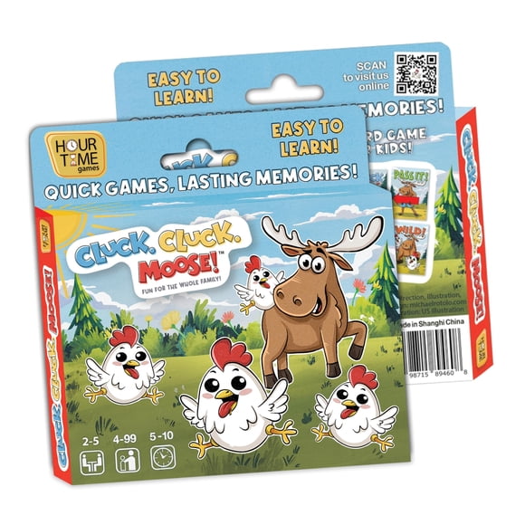 Juego de cartas Keeper Chaos Cluck Cluck Moose para familia, 4+