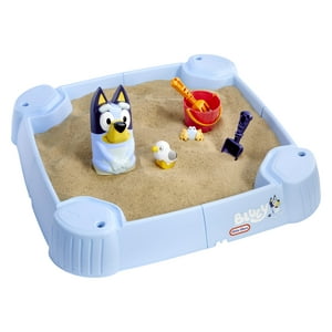 Little Tikes Bluey Beach Day Sandbox Con 6 Accesorios, Bluey Active Play, Para Niños Y Niñas De 1 A 6 Años